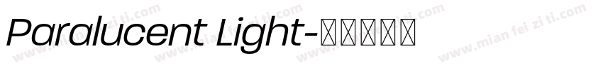 Paralucent Light字体转换